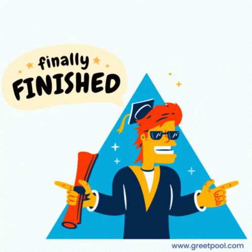 Graduation Cap And Gown Finally Finished GIF