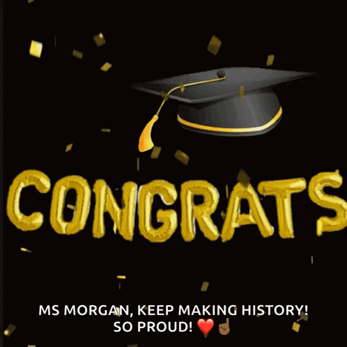 Graduation Cap Congratulations Card GIF