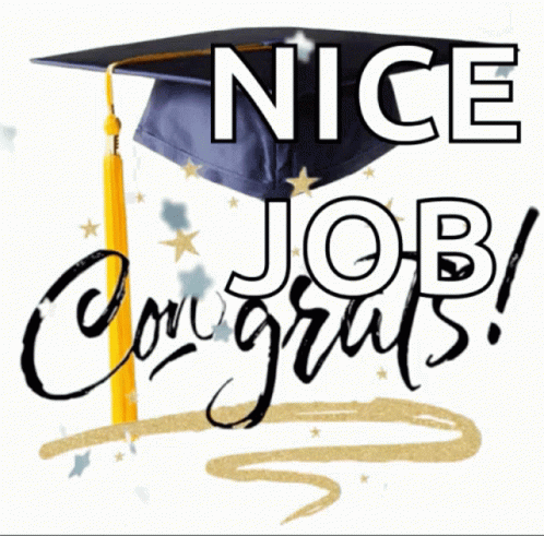 Graduation Cap Nice Job Congratulations GIF