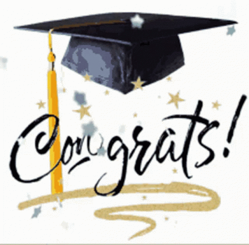 Graduation Cap With Yellow Tassel GIF