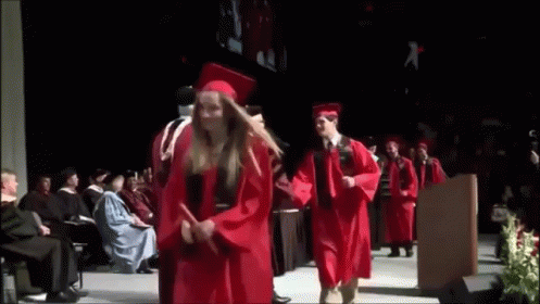 Graduation Guy Fail Backflip GIF