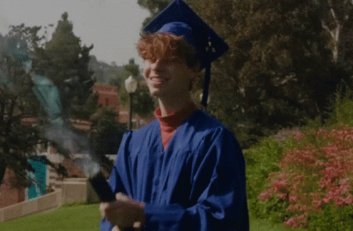 Graduation Man Holding Diploma GIF