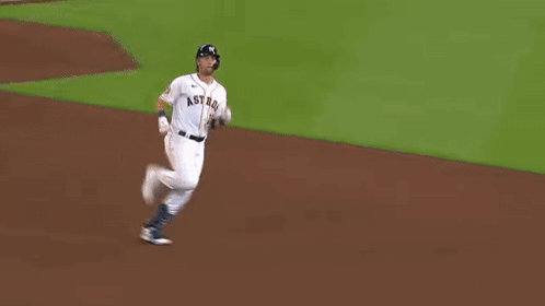 Grae Kessinger Is Running On A Baseball Field During A Game GIF