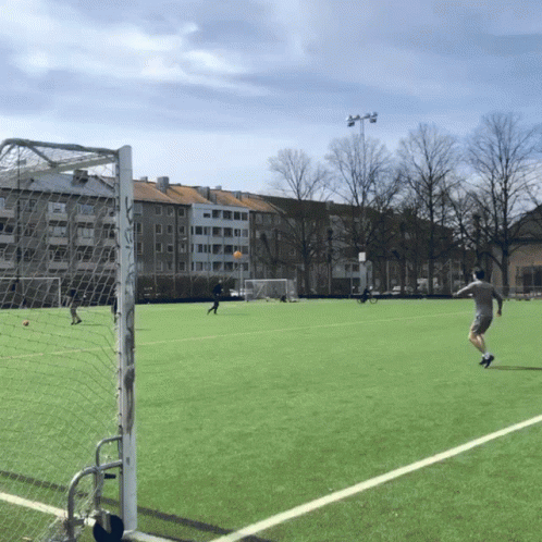 Graffiti Goal Post on Soccer Field