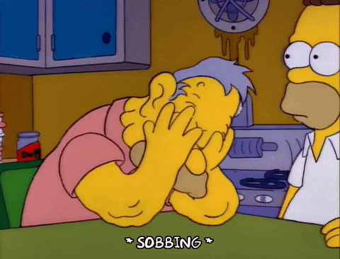Grampa Simpson Crying Hard GIF