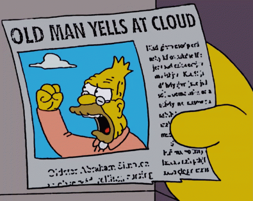 Grampa Simpson Grumpy Old Men GIF