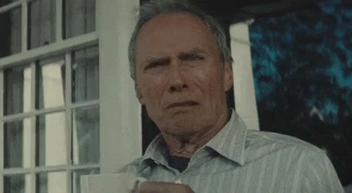 Gran Torino Clint Eastwood Worried Face GIF