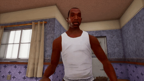 Grand Theft Auto Carl Putting Hands GIF