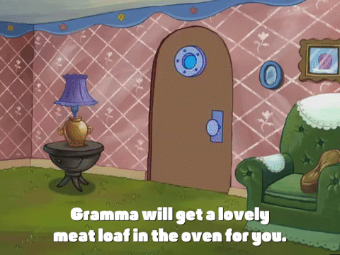 Grandma And Gary Cooking Lovely Meatloaf GIF