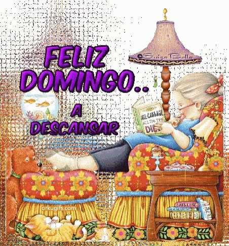 Grandma Reading Book Feliz Domingo GIF