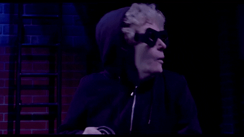 Grandma Robber Sneaking In Darkness GIF