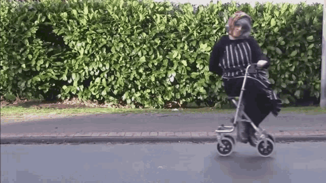 Grandma Stroller Roll Cool GIF