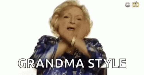 Grandma Style Betty White Dab GIF