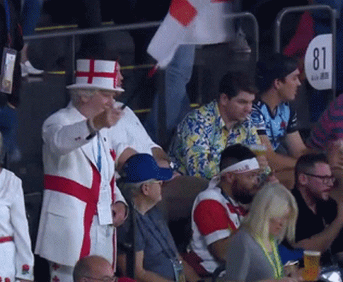 Grandma Waving The England Flag GIF