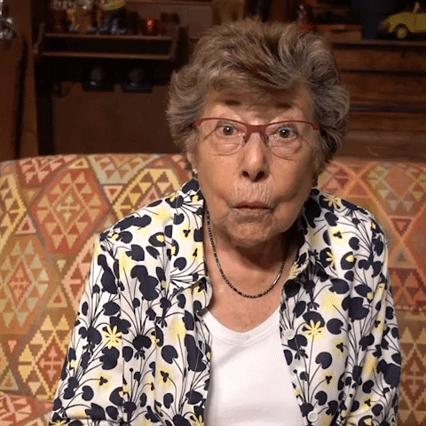 Grandma With Glasses Silence GIF