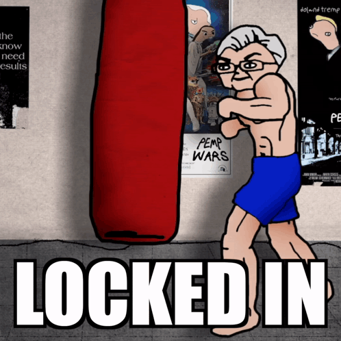 Grandpa Boxer Locked In GIF