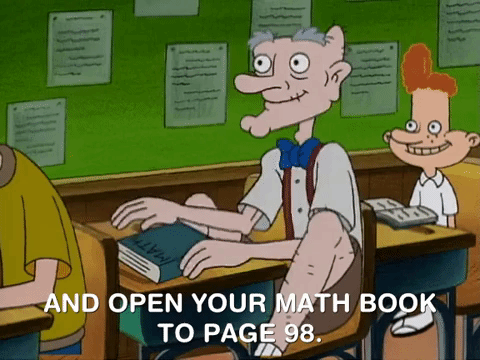 Grandpa Phil Opening His Math Book GIF