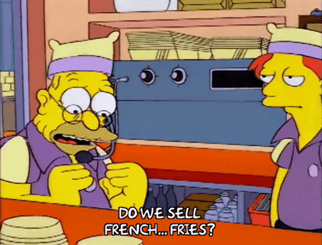 Grandpa Simpson First Day On The Job GIF
