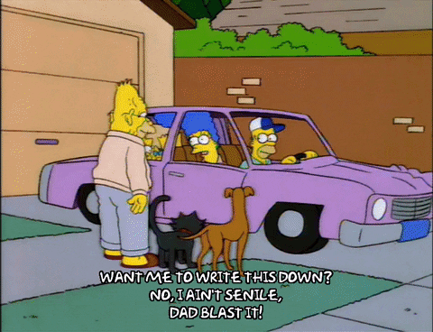 Grandpa Simpson I Aint Senile GIF