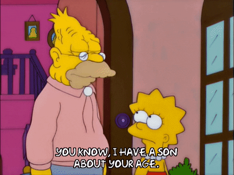 Grandpa Simpson Senile Moment GIF