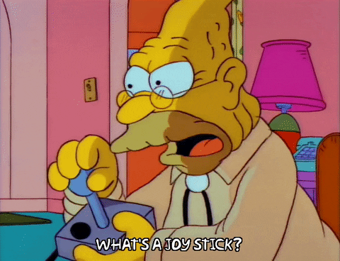Grandpa Simpson What's A Joystick GIF