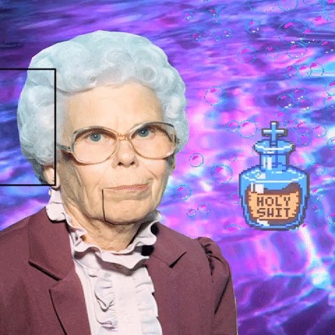 Granny Gaping Mouth Stop Motion Animation GIF