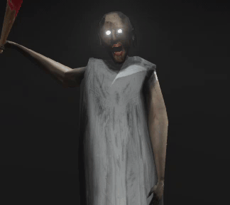 Granny Is Holding A Bloody Bat In Her Hand . GIF