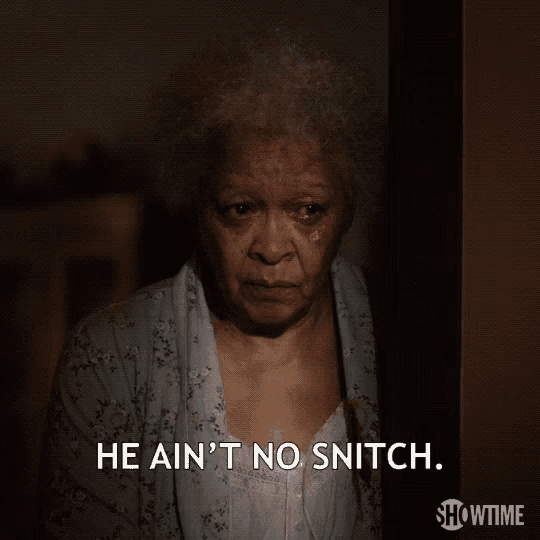 Granny Saying He Ain't No Snitch GIF