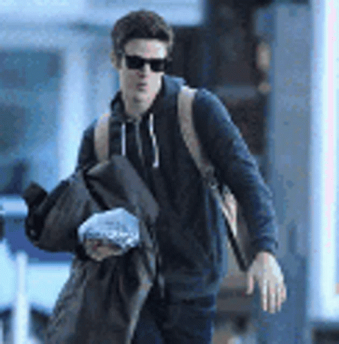 Grant Gustin Cool Shades GIF