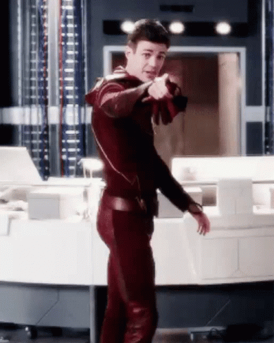 Grant Gustin Flash Finger Pointing GIF