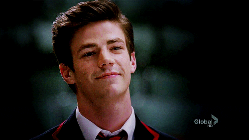 Grant Gustin Laughing Smile GIF