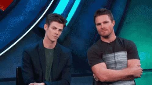 Grant Gustin Serious Laugh GIF