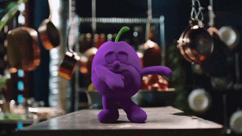 Grape Fruit Mascot Floss Dance GIF