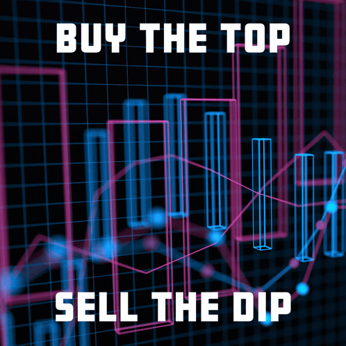 Graph With Text Buy the Top Sell the Dip