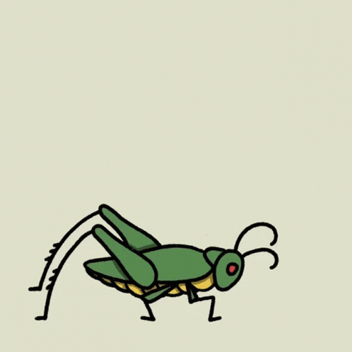 Grasshopper with Red Eyes