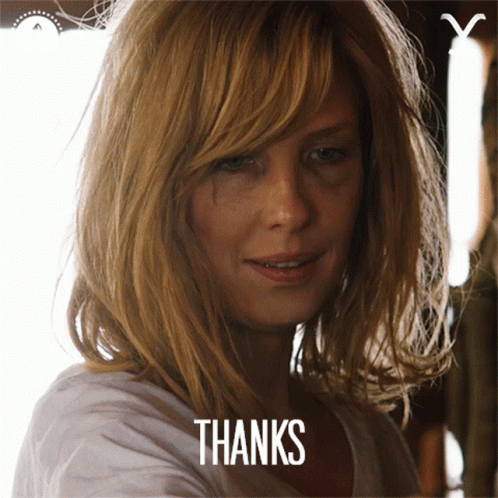 Grateful Beth Dutton Thanks Appreciate GIF