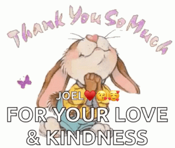 Grateful Bunny For Love And Kindness GIF