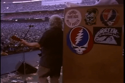 Grateful Dead Jerry Garcia Back View GIF