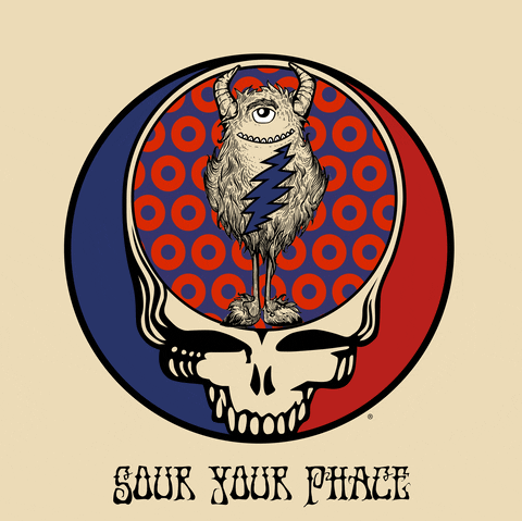 Grateful Dead Skull Album Cover With Monster GIF