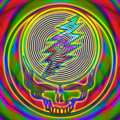 Grateful Dead Steal Your Face Colorful Cover GIF