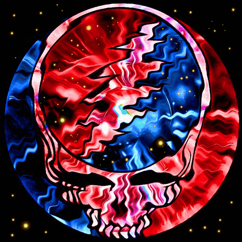 Grateful Dead Steal Your Face Cover Sparkling GIF