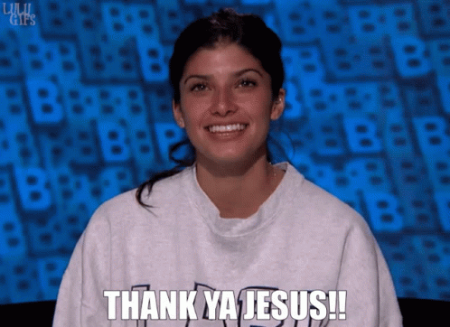 Grateful Girl Looking Up Thank You Jesus GIF