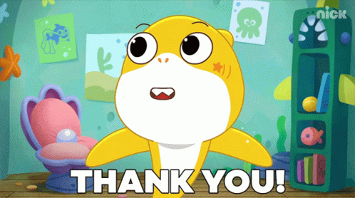 Grateful Yellow Baby Shark GIF