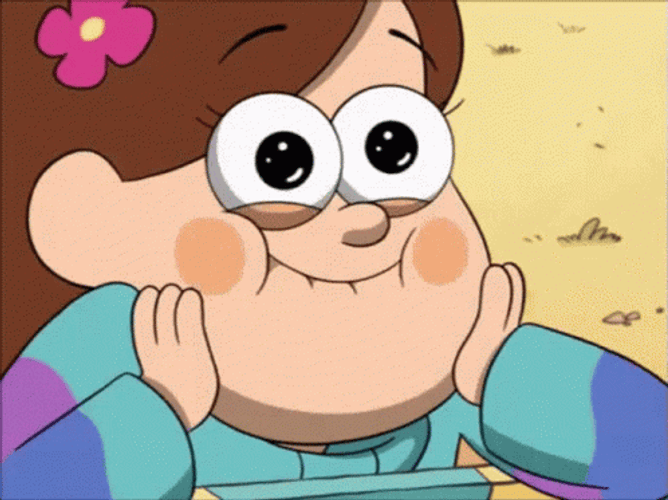 Gravity Falls Mabel Face Rection GIF