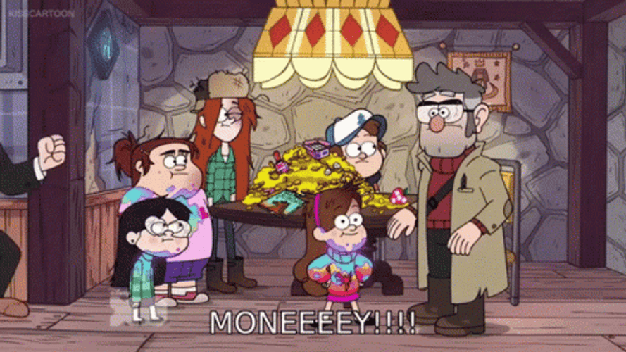 Gravity Falls Stealing Money GIF