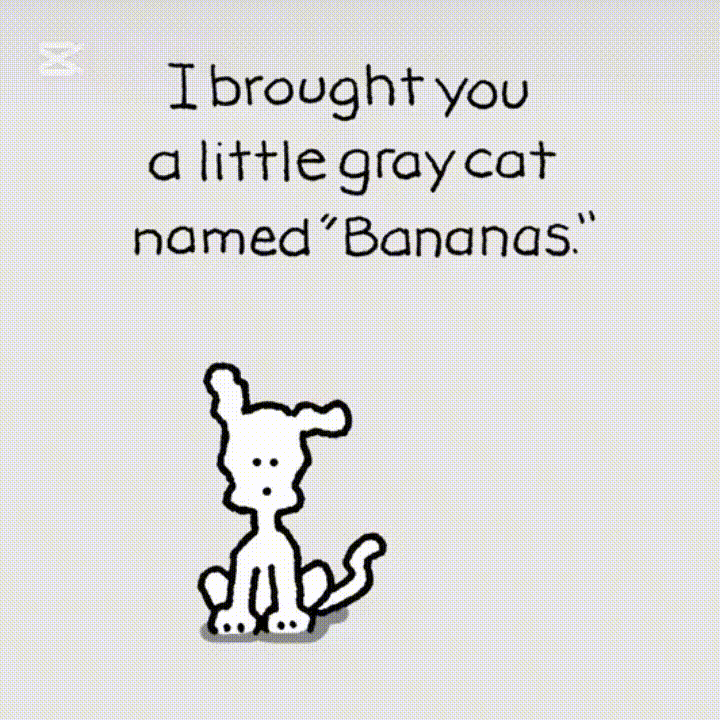 Gray Cat Named Bananas