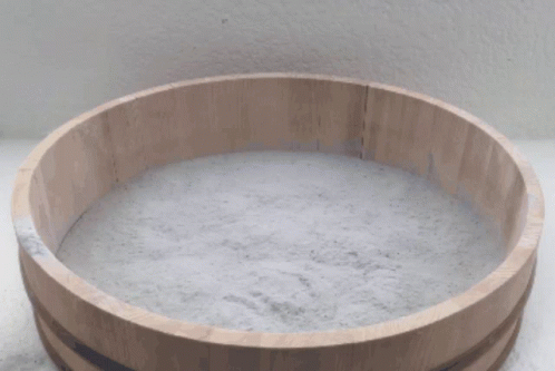 Gray Chinchilla Stuck In Round Bowl With Flour GIF