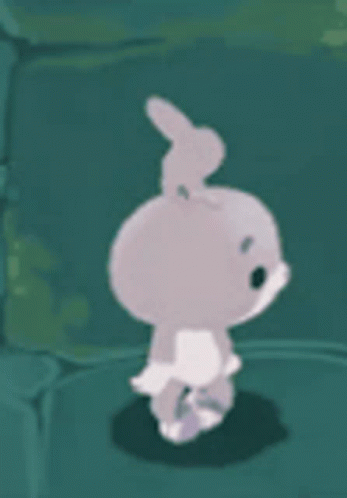 Gray Colored Bunny Dancing GIF