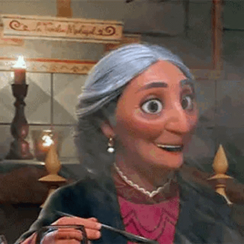 Gray Hair Woman Holding Knife Smiling GIF
