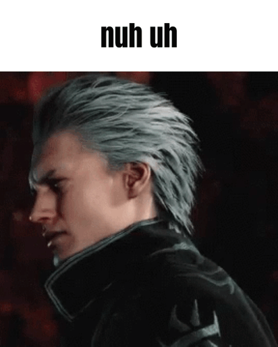 Gray-Haired Man Black Jacket Saying Nuh Uh
